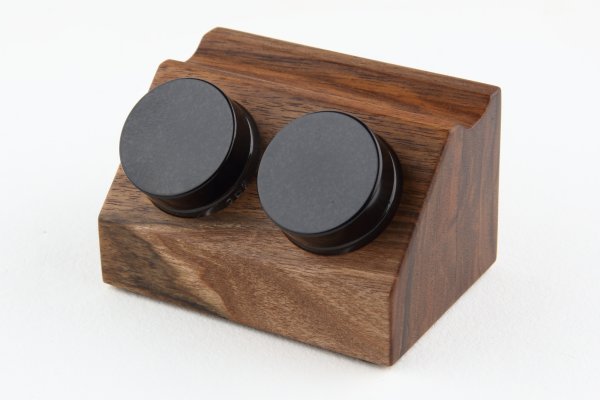 Inkwell made of Walnut wood.